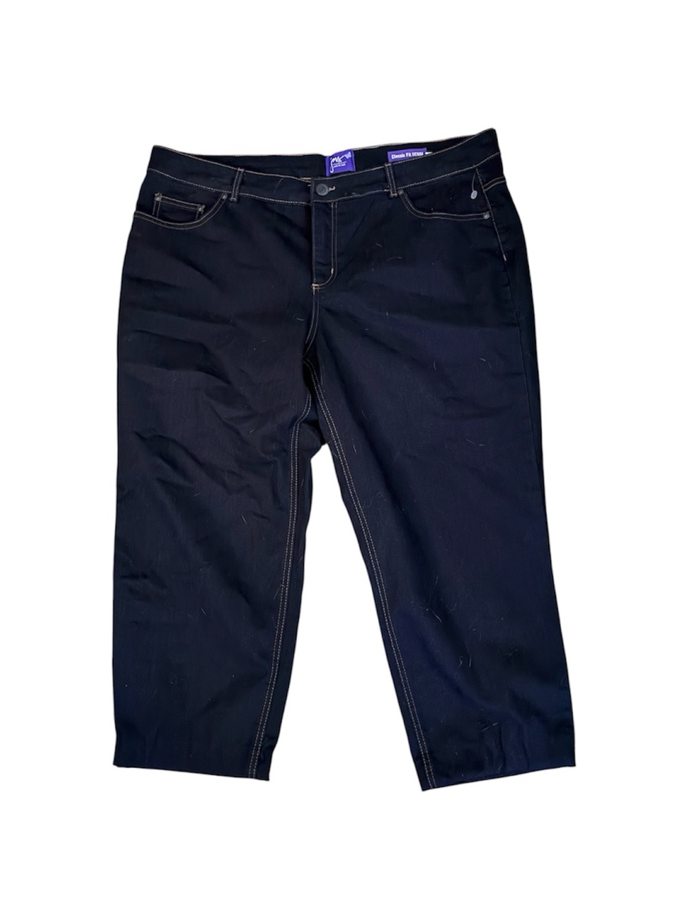 Just My Size Classic Fit Straight Leg Jeans Stretch Rinse Wash Blue 22WP Short